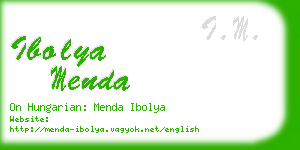 ibolya menda business card